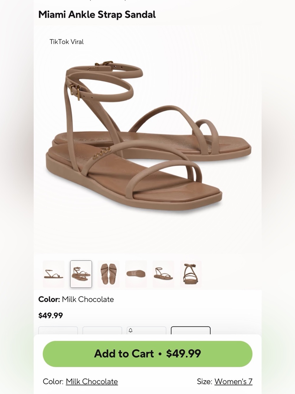 CROCS Miami Ankle Strap Sandal - Picture 2 of 6